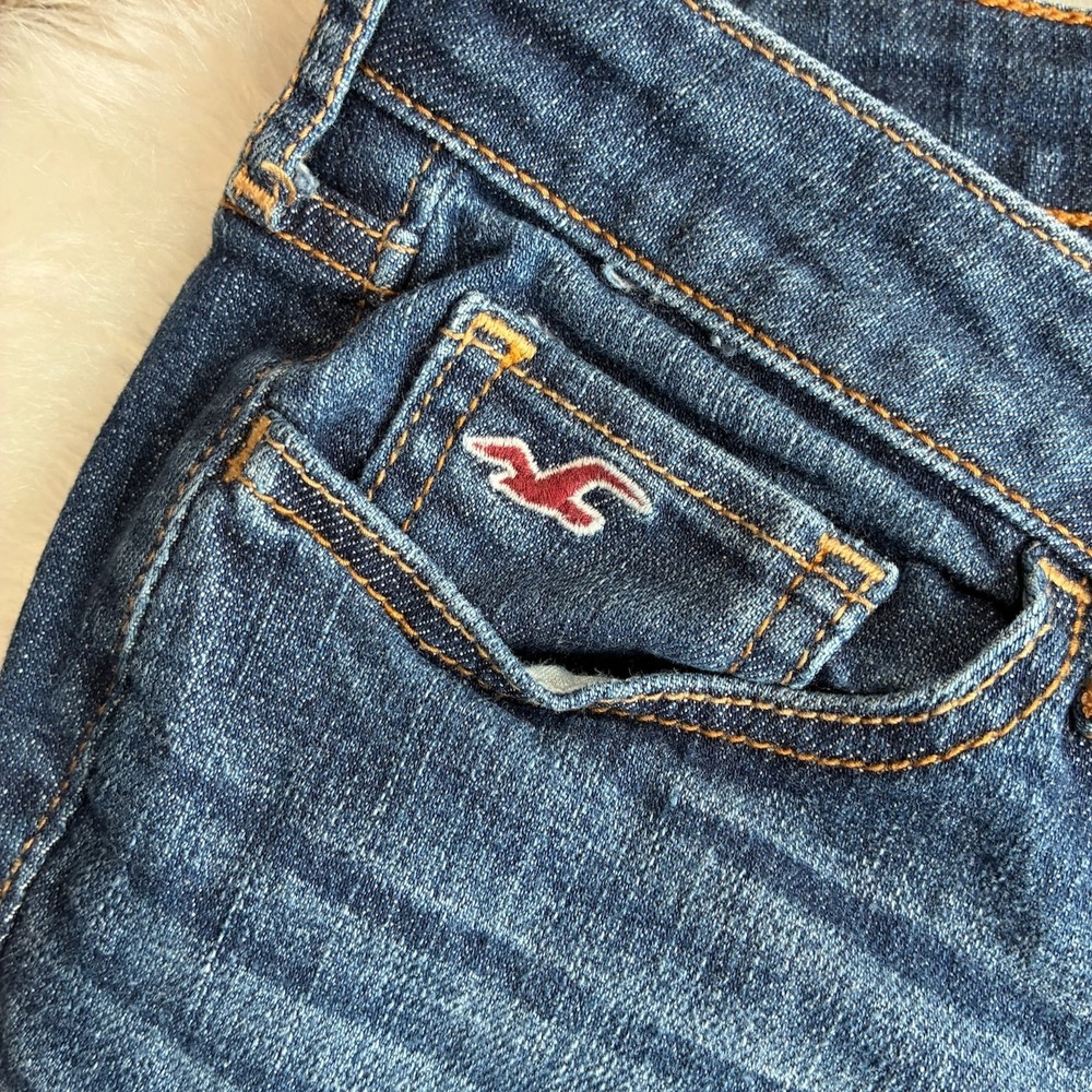 Hollister Tailored Skinny Jeans Dark Wash Y2K Low Rise Size 3L W26 x L35 Hemmed - Picture 4 of 15